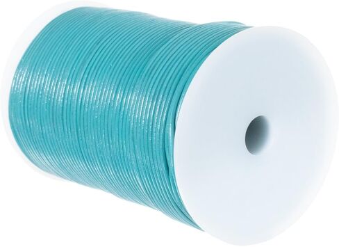 Craft County 2mm Round Leather Cord – 5, 10, 25 or 50 Yards or 328 Feet (Turquoise, 5 Yards) in Saudi Arabia