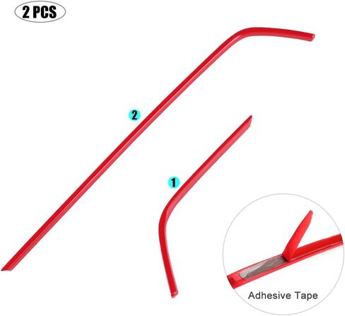 Thenice 10th Gen Civic 2pcs Center Consoles Stickers Air Vent Trims Dash Board Panel Strips Decals for Honda Civic Sedan Hatchback Coupe 2021 2020 2019 2018 2017 2016 -Red in Saudi Arabia