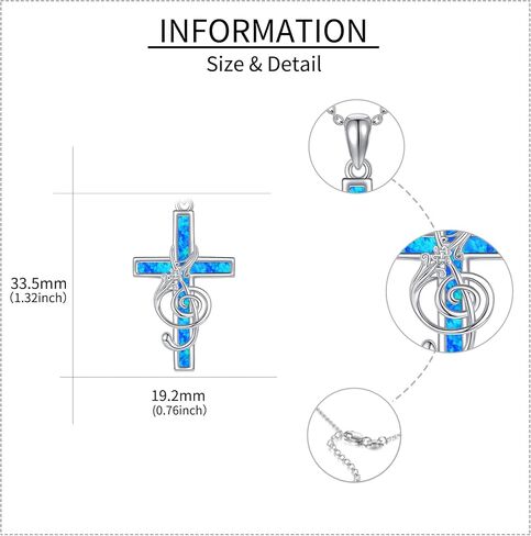Star of David/Celtic Cross/Matching Couples/Music Note/Horseshoe Pendant Necklace S925 Sterling Silver Jewelry Gifts for Women Girls in Saudi Arabia