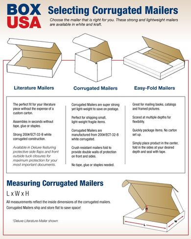 بريد إلكتروني من BOX USA BML882، مقاس 20.32 سم × 20.32 سم × 5.08 سم، أبيض (عبوة من 50 قطعة) in Saudi Arabia
