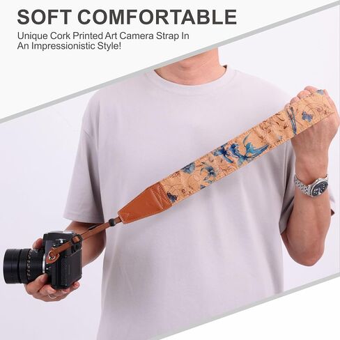Padwa Lifestyle Corduroy Camera Strap - 2" Double Layer Full Grain Cowhide Leather Head Camera Straps for Photographers,Unique Soft Corduroy Fabric with Quick Release fits all Cameras - Fresh Green in Saudi Arabia
