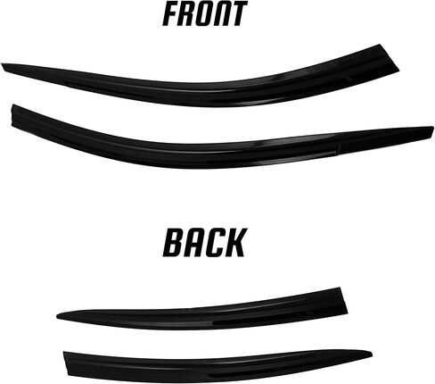 واقي المطر JSP لسيارة Hyundai Santa Fe 2019-2023، شريط عاكس للنافذة الجانبية خارج القناة، أكريليك دخاني داكن، شريط لاصق مثبت على الرياح/الشمس/المطر، مجموعة من 4 قطع in Kuwait