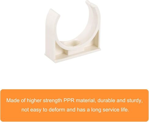 uxcell 16mm Dia PPR U-Shaped Pipe Clamps Clips Fittings Hose Holder for Water Supply White 24 Pcs in Saudi Arabia