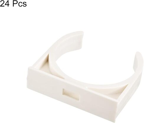 uxcell 16mm Dia PPR U-Shaped Pipe Clamps Clips Fittings Hose Holder for Water Supply White 24 Pcs in Saudi Arabia