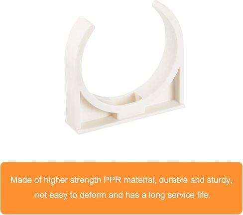 uxcell 16mm Dia PPR U-Shaped Pipe Clamps Clips Fittings Hose Holder for Water Supply White 24 Pcs in Saudi Arabia