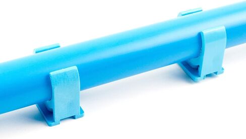 uxcell 16mm Dia PPR U-Shaped Pipe Clamps Clips Fittings Hose Holder for Water Supply White 24 Pcs in Saudi Arabia