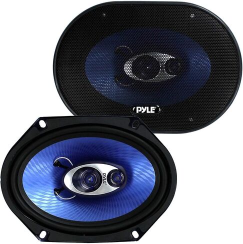 Pyle PL683BL 6x8 720 وات مكبرات صوت محورية للسيارة ثلاثية الاتجاهات - أزرق in Saudi Arabia
