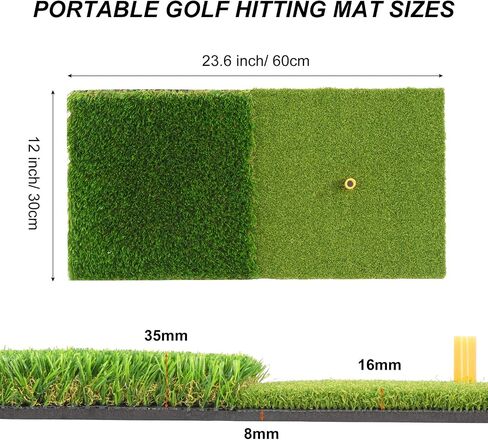 PATIKIL Foldable Golf Hitting Mat, Golf Practice Mat for Backyard 2-in-1 Portable Golf Putting Turf Mat with Golf Tee for Indoor Outdoor Training in Saudi Arabia