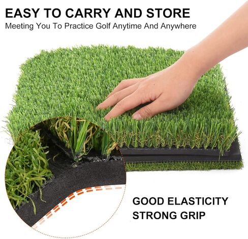 PATIKIL Foldable Golf Hitting Mat, Golf Practice Mat for Backyard 2-in-1 Portable Golf Putting Turf Mat with Golf Tee for Indoor Outdoor Training in Saudi Arabia