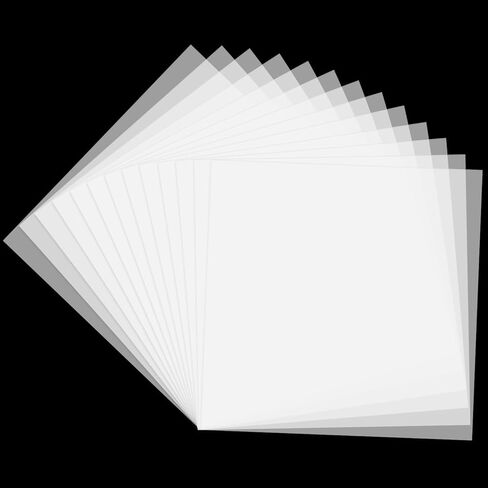 18 قطعة من أوراق مايلر 7.5 مل، ورق استنسل فارغ PET شفاف مقاس 12 × 12 بوصة للكريكت، القطع بالليزر، قالب أداة القطع البلاستيكي لخياطة اللحف، صفائح بلاستيكية فارغة للحرف اليدوية in Kuwait