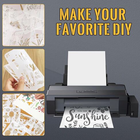 18 قطعة من أوراق مايلر 7.5 مل، ورق استنسل فارغ PET شفاف مقاس 12 × 12 بوصة للكريكت، القطع بالليزر، قالب أداة القطع البلاستيكي لخياطة اللحف، صفائح بلاستيكية فارغة للحرف اليدوية in Kuwait