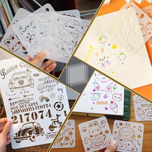 18 قطعة من أوراق مايلر 7.5 مل، ورق استنسل فارغ PET شفاف مقاس 12 × 12 بوصة للكريكت، القطع بالليزر، قالب أداة القطع البلاستيكي لخياطة اللحف، صفائح بلاستيكية فارغة للحرف اليدوية in Kuwait