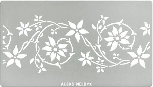 Aleks Melnyk No.257 Metal Stencil, Swirls, Ornaments, Flowers Vine, Patterns, Border, Small Stencil, 1 PC, Template for Wood Burning, Engraving, Crafting, Scrapbook, Art, Ornate in Saudi Arabia