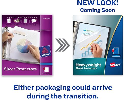 Avery Diamond Clear Page Protectors for 3 Ring Binders, 10 Document Protectors Per Pack, 4 Packs, 40 Protectors Total (74084) in Saudi Arabia
