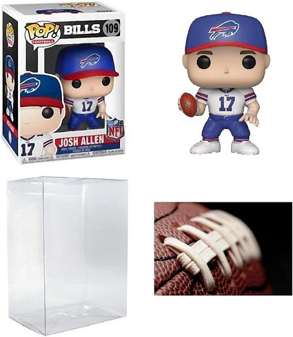 Pop NFL: شخصية Josh Allen Buffalo Pop # 109 من الفينيل (مرفقة مع حافظة حماية EcoTek Pop Box) in Saudi Arabia