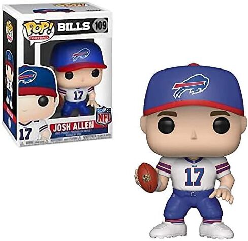 Pop NFL: شخصية Josh Allen Buffalo Pop # 109 من الفينيل (مرفقة مع حافظة حماية EcoTek Pop Box) in Saudi Arabia
