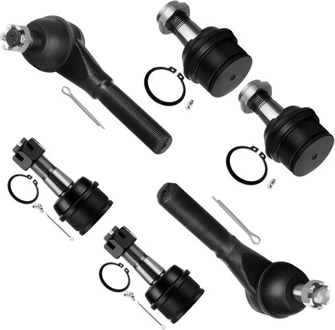 SCITOO 6pcs Front Suspension Kit Lower Upper Ball Joints Outer Tie Rod Ends Fit 1980-1996 For Ford For F-150 4WD For Ford Bronco All Model in Saudi Arabia