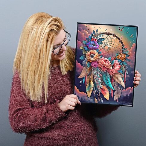 ARTOOLAB Cow Diamond Art Painting Kits for Adults, Diamond Art Kits for Adults & Beginners, Round Diamond Dots for Adults, DIY 5D Full Drill Diamond Art Painting for Wall Deco, 12x16 Inch in Saudi Arabia