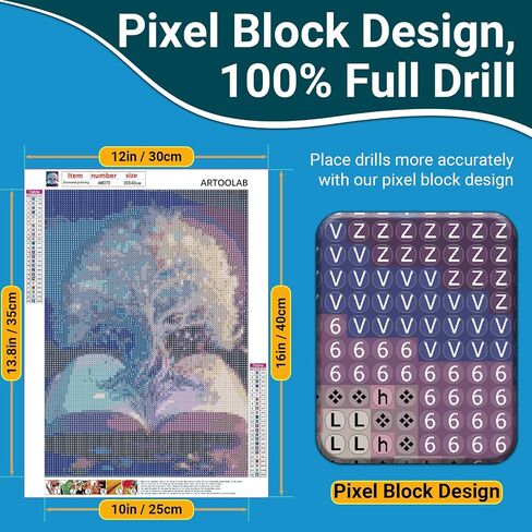 ARTOOLAB Cow Diamond Art Painting Kits for Adults, Diamond Art Kits for Adults & Beginners, Round Diamond Dots for Adults, DIY 5D Full Drill Diamond Art Painting for Wall Deco, 12x16 Inch in Saudi Arabia