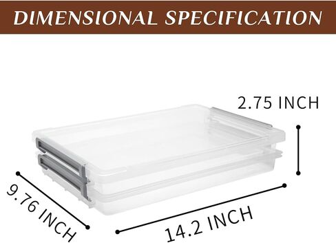 صناديق تخزين بلاستيكية من قطعتين من Citylife مع أغطية إغلاق، حافظة مشروع محمولة، صندوق ملفات شفاف، حاويات تخزين قابلة للتكديس لتنظيم ورق A4 والصور والمستندات in Kuwait