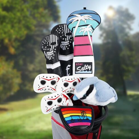 mytag Putter Covers Mallet, Golf Putter Headcovers Magnetic Closure for Most Brand Golf Putters (Coconut Tree | Golf Cart) in Saudi Arabia