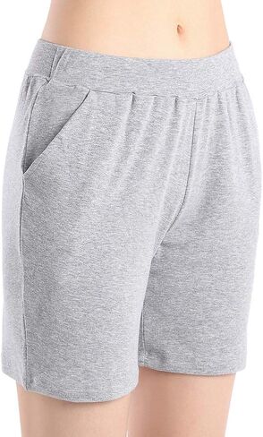 QingWan Womens Shorts with Pockets Elastic Waist Spandex Gym Athletic Short Pants Yoga in Saudi Arabia