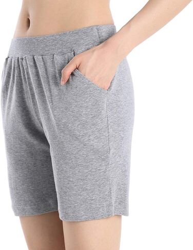 QingWan Womens Shorts with Pockets Elastic Waist Spandex Gym Athletic Short Pants Yoga in Saudi Arabia