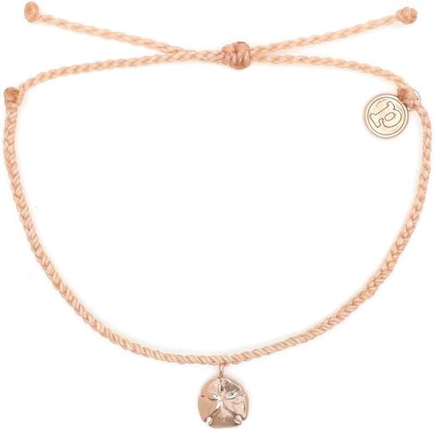 Pura Vida Rose Gold Sand Dollar Bracelet - Waterproof, Artisan Handmade, Adjustable, Threaded, Fashion Jewelry for Girls/Women in Saudi Arabia