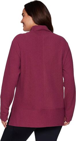 RBX Active Women's Plus Size Ultra Soft Quilted Cowl Neck Pullover Sweater, Lightweight Mock Tunic Sweatshirt with Thumbholes in Saudi Arabia