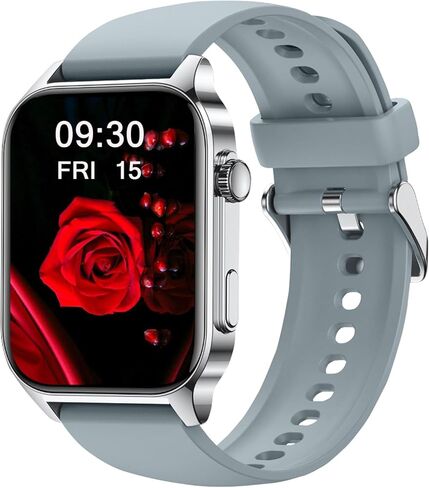 ساعة ذكية للسيدات، ساعة ذكية عالية الدقة مقاس 1.91 بوصة مع مراقب أكسجين الدم بالأشعة تحت الحمراء، ومعدل ضربات القلب، وضغط الدم، وتتبع النوم، ومتتبع اللياقة البدنية المقاوم للماء IP68، لهواتف Android iOS iPhone (وردي) in Kuwait