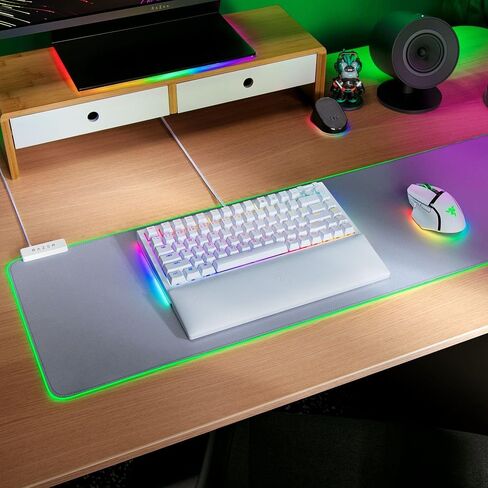 Razer BlackWidow V4 75% Mechanical Gaming Keyboard: Hot-swappable Design - Compact & Durable - Orange Tactile Switches - Chroma RGB - MF Roller & Media Keys - Comfortable Wrist Rest - White (Renewed) in Saudi Arabia