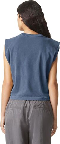 تي شيرت نسائي من القطن ثقيل الوزن، مربع، قصير، ومصبوغ بالملابس من American Apparel، طراز G307GD، قطعتان in Kuwait