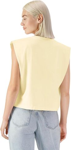 تي شيرت نسائي من القطن ثقيل الوزن، مربع، قصير، ومصبوغ بالملابس من American Apparel، طراز G307GD، قطعتان in Kuwait
