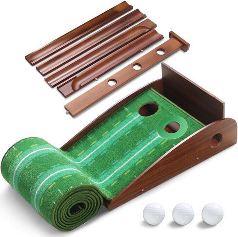 Cupohus Golf Putting Green مع كرة إرجاع للداخل والمكتب، بساط وضع الجولف بدقة التدريب وسرعة مصممة للمبتدئين إلى المستوى العالي للغاية (مع 3 كرات جولف) in Kuwait