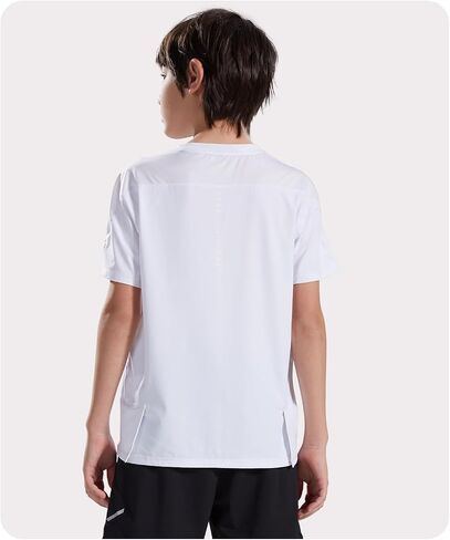 Sports Shirt, Short Sleeve Activewear Lightweight Breathable Cool Feeling Fabric Tech, Training Tee for Kids 6-12Y in Saudi Arabia