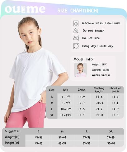 Sports Shirt, Short Sleeve Activewear Lightweight Breathable Cool Feeling Fabric Tech, Training Tee for Kids 6-12Y in Saudi Arabia