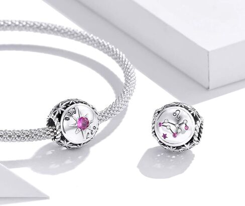 Zodiac Sign Charm fit Charms Bracelet 925 Sterling Silver Charm Birthday Charm 12 Constellations Charms For pandora Bracelets in Saudi Arabia