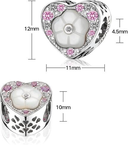 Women 925 Sterling Silver Murano Glass Flower Bead Butterfly Bee Ladybug Dangle Charms for Bracelets in Saudi Arabia