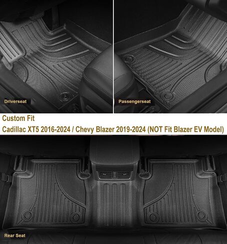 Original Floor Mats for Cadillac XT5 2016-2024 / Chevy Blazer 2019-2024 (Not Fit Blazer EV Model) - Custom Fit TPE Floor Liners - All Weather Floor Mats for Chevrolet Blazer/Cadillac XT5 in Saudi Arabia