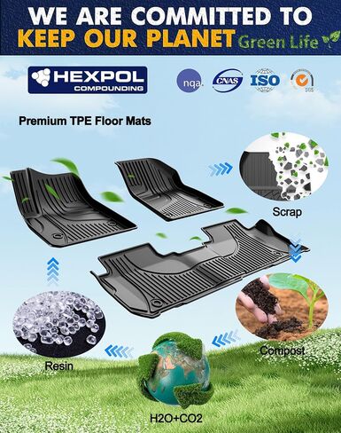 Original Floor Mats for Cadillac XT5 2016-2024 / Chevy Blazer 2019-2024 (Not Fit Blazer EV Model) - Custom Fit TPE Floor Liners - All Weather Floor Mats for Chevrolet Blazer/Cadillac XT5 in Saudi Arabia