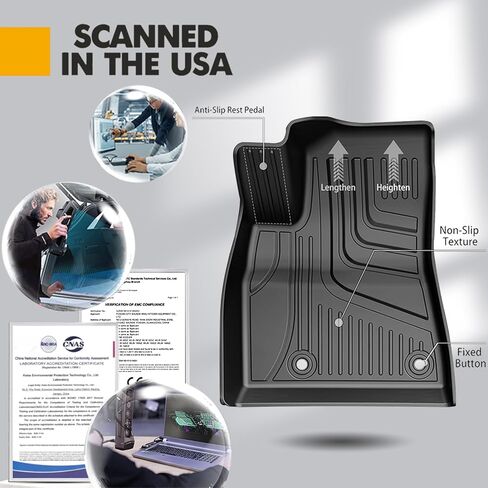 Original Floor Mats for Cadillac XT5 2016-2024 / Chevy Blazer 2019-2024 (Not Fit Blazer EV Model) - Custom Fit TPE Floor Liners - All Weather Floor Mats for Chevrolet Blazer/Cadillac XT5 in Saudi Arabia