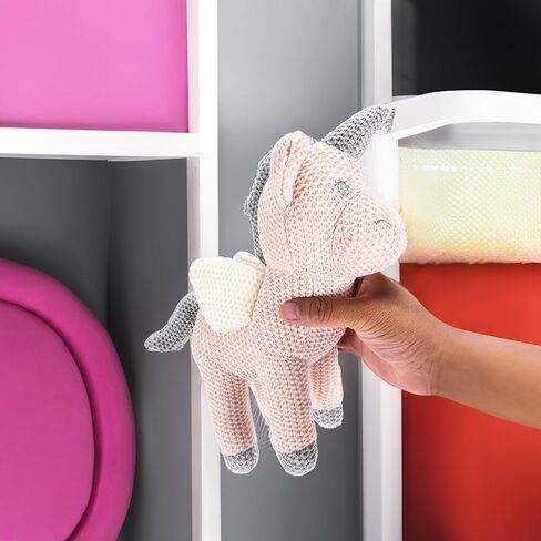 CHILDLIKE BEHAVIOR Crochet Stuffed Animals, Set of 2 - Baby Dinosaur Toys - Soft Washable Crochet Plushies - Stuffed Crochet Plushies - 11.5" (Small) and 15" (Big) Knitted Dinosaurs in Light Blue in Kuwait