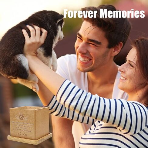 Wooden Plant Pot, 3.14 inches, Square, for Pet Memorial, Breathable, Outdoor Indoor Usage in Saudi Arabia