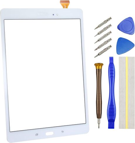 Touch Screen Digitizer Replacement for Samsung Galaxy Tab A 9.7 SM-T550 SM-T551 SM-T555 with Pre Cut Adhesive 9.7" White in Saudi Arabia