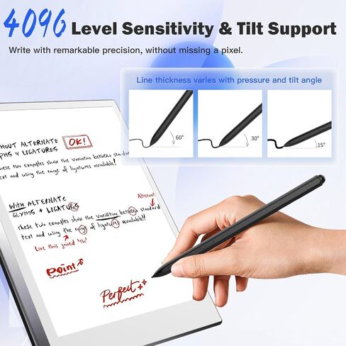 TiMOVO Magnetic Remarkable 2 Pen with Eraser, EMR Stylus Digital Pen Remarkable Marker Plus, 4096 Pressure Sensitivity, Palm Rejection, Tilt with 3 Pen Tips for Samsung S Pen/Kindle Scribe/Wacom/Boox in Saudi Arabia