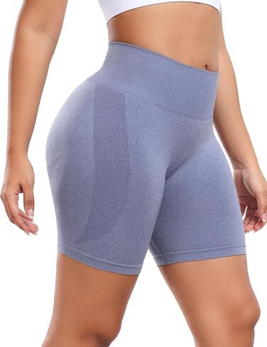 YUNOGA Women's High Waist Yoga Shorts 6" Inseam Athletic Shorts Butt Lifting Compression Workout Running Biker Shorts in Saudi Arabia