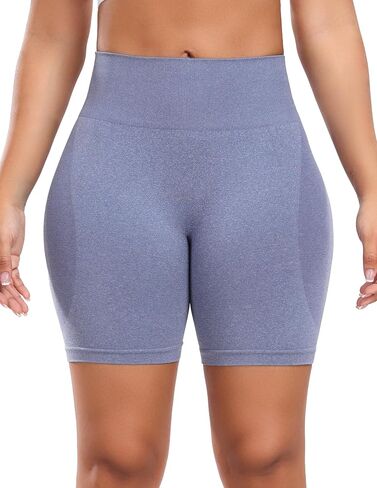 YUNOGA Women's High Waist Yoga Shorts 6" Inseam Athletic Shorts Butt Lifting Compression Workout Running Biker Shorts in Saudi Arabia