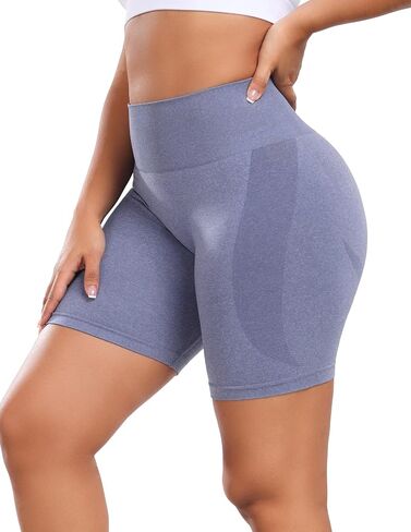 YUNOGA Women's High Waist Yoga Shorts 6" Inseam Athletic Shorts Butt Lifting Compression Workout Running Biker Shorts in Saudi Arabia