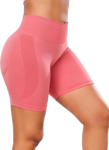 YUNOGA Women's High Waist Yoga Shorts 6" Inseam Athletic Shorts Butt Lifting Compression Workout Running Biker Shorts in Saudi Arabia