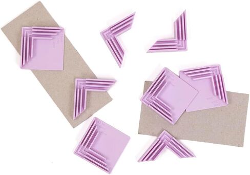 Craftelier - Set of 8 L-Shape Cardboard Edges/Squares for 1.5 mm, 2 mm and 3 mm Thicknesses | Includes a Cardboard Kit Storage Bag | Turquoise Color in Saudi Arabia